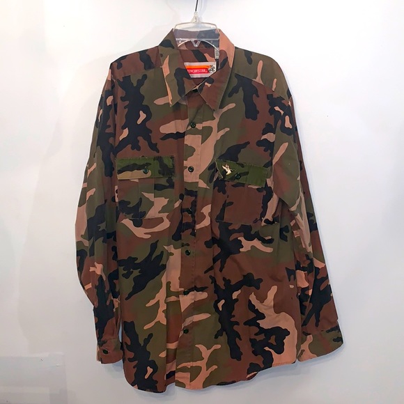 Camo button up - Picture 1 of 5